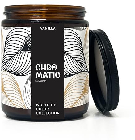 Vanilla Scented Candle for Women, 9oz Candle for Home Scented with Vanilla, 9 oz Coconut Soy Wax Candle with 50 Hour Burn Time, Hand Painted Labels.