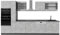 Vicco Küchenzeile R-Line, Küchenblock, Beton/Anthrazit, 350 cm, AP Anthrazit