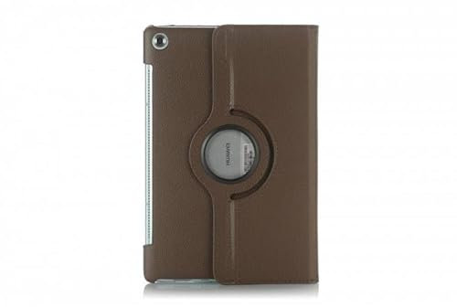 AKLiSa Custodia per Huawei M5 Youth Edition 10.8 pollici e-book cover, smart leather 360 ° rotante tablet cover, con funzione automatica sleep/wake (marrone chiaro)