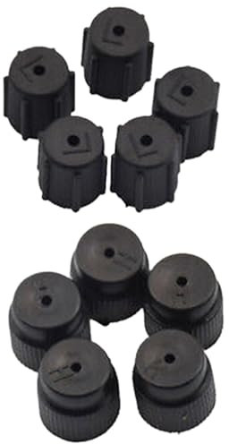 10 Stück R134a-Klimaanlagenkappe, AC-Verschlusskappe, 5 Stück Hochdruck 16 Mm + 5 Stück Auto-Ladeanschluss, AC-Systemkappen, Zubehör