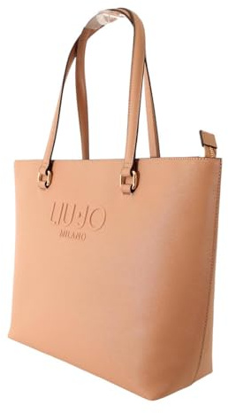 Liu Jo Borsa Tote Halona in Similpelle, 34 x 30 x 13 cm, Cammello