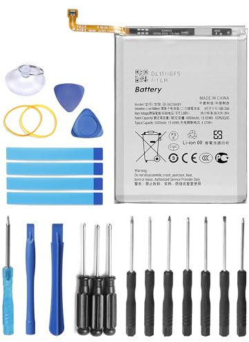 SHAWOROCE Batterie EB-BA336ABY compatible avec Samsung Mobile Phone Smartphone Galaxy A53 5G SM-A536 SM-A536B 5000mAh 3.88V avec kit d'outils de réparation