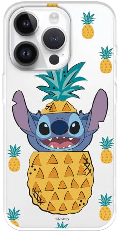 Schutzhülle für iPhone 15 Pro, offizielles Produkt von Lilo & Stitch, Ananas, Original