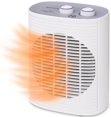 Calefactor GRUNKEL CF-2000LINE 2000W | 2 Niveles de Potencia | Termostato Regulable | Función Ventilador | Protección Sobrecalentamiento | Apagado Anticaídas | Indicador LED | Diseño Compacto