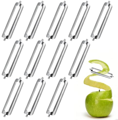 Pack of 12 Peeler Tupper Replacement Stainless Steel Peeler Replacement Blades for Orange Peeler, Potato Peeler, Vegetable Peeler, Turbo Paring Knife, Vegetable Peeler & Vegetable Peeling, Daily