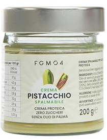 FGM04 Food Creme Spalmabili, Proteiche, Made in Italy (Pistacchio) | Crema proteica, senza zuccheri aggiunti né olio di palma.