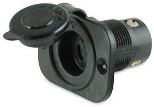 Prise électrique de bateau Marinco - Prise 12 V CC étanche tripolaire pour salpapalamites électriques - Compatible avec les fiches 12 V Marinco 12 BVP - Montage sur tableau arrière