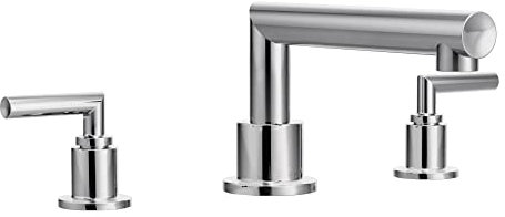 Moen TS93003 Arris 2-Handle Deck Mount Modern Roman Tub Faucet Trim Kit, Valve Required, Chrome