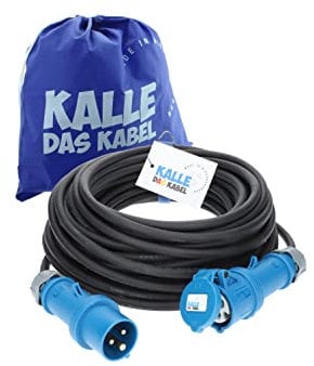 KALLE DAS KABEL CEE Verlängerungskabel 230V Campingkabel - Hochwertige Campingleitung für Wohnwagen & Wohnmobile - Outdoor Caravan-Stromkabel mit Schutzart IP44 - H07RN-F 3G 2,5mm² 30 Meter
