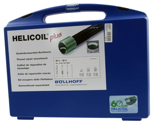 PW HeliCoil Plus Reparatur-Sortiment M5, M6, M8 Regelgewinde; 162 Teile