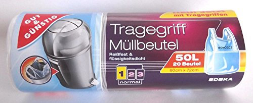 Müllbeutel mit Tragegriff, 20 Beutel à 50 l