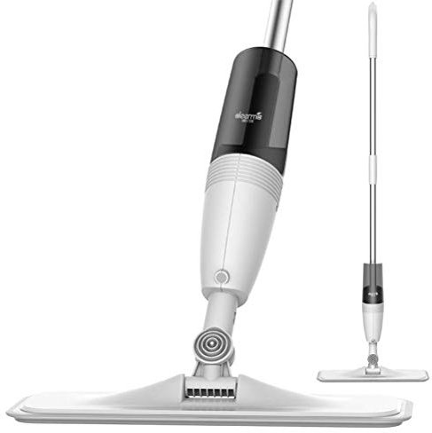 Deerma Water Spray Limpiador de Piso de fregona 360 Rod Giratorio Herramientas limpias con Fibra de Carbono Material de Tela 350ml Tank Light Weight Cera de fregona