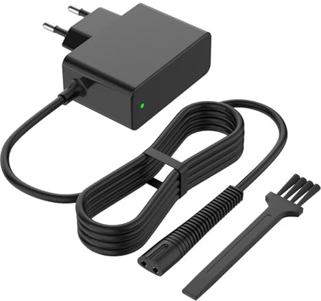 Ladekabel Netzeil Kompatibel mit Braun Rasierer Series 9 8 7 6 5 3 1, 3000S, 3040S, 390CC, 5190CC, 790CC, 760CC, 7865CC, Beard und Head Cruzer Elektrische Shaver Ladegerät 12V 0,4A Rasiererkabel