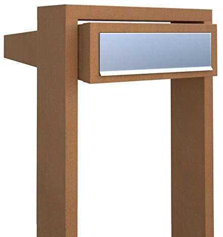Standbriefkasten, Design Briefkasten Stairs Rost/Edelstahl - Bravios