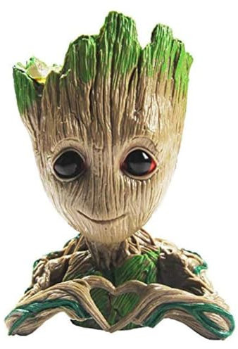 ZUSONUD B-Best Baby Groot Stiftehalter oder Blumentopf mit Drainageloch, perfekt für kleine Sukkulenten, 15,2 cm, Braun