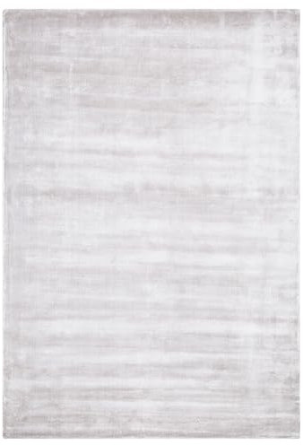 Teppich Viskose helles Grau 160 x 230 cm einfarbig handgewebt Kurzflor Gesi II