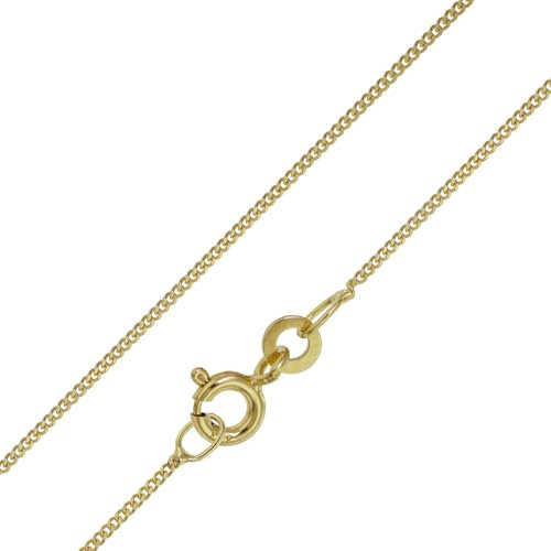 trendor Feine Panzerkette 333 Gold Halskette 1,1 mm elegante goldene Kette, tolles Schmuckstück aus Echtgold 72023-40 40 cm