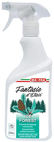 Ma-Fra, Fantasie d'Elisir Ice Forest, Profumatore Concentrato per Auto e Ambienti, Neutralizza Odori, Privo di Alcool, Durata 3 Giorni, Base Olio Essenziale, Fragranza Fresca Rilassante, Formato 500ml