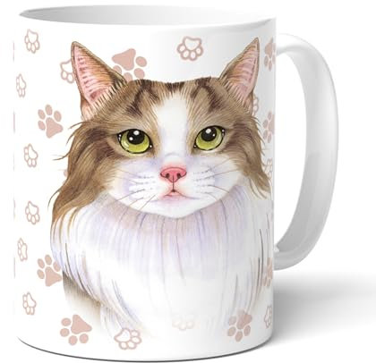 NORWEGISCHE KATZE (74) Kaffeebecher, Miezekatze, Kater, Pet, Mug, Geschenk, Haustier, Tasse mit spruch, Lieblingstier, Teekanne