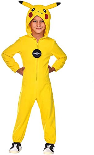 (PKT) (9908882) Child Boys Licensed Pikachu Jumpsuit Costume (4-6yr)