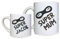Personalised Adult and Child Family Mug Set - Hot Chocolate, Baby Chino Mug Set, Perfect for Christmas Eve Gift, Mother’s Day or Father’s Day (Super Hero Family Mug Set)