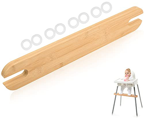 IMPRESA Repose-pieds en bambou pour accessoires de chaises hautes IKEA - Repose-pieds pour chaises hautes pour améliorer le confort de votre bébé pendant qu'il mange - Repose-pieds en bois
