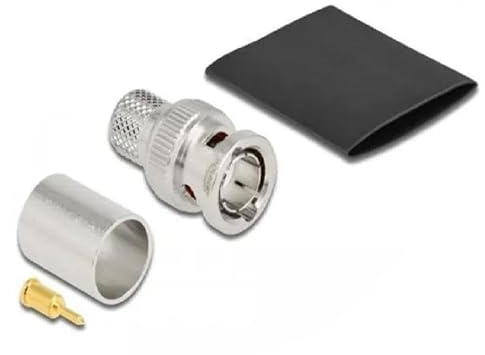 Delock BNC Stecker zum Crimpen RG11 mit passendem Schrumpfschlauch
