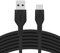 Belkin BoostCharge Flex Silikon-USB-C-/USB-C-Ladekabel, USB-IF-zertifiziertes USB C Kabel für iPhone 16, iPhone 15, Samsung Galaxy S24, S24 Ultra, Note, Google Pixel, iPad Pro, 3 m – Schwarz