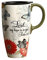 Topadorn Ceramic Mug Coffee Cup with Lid and Gift Box,17oz.Lord,My Hope is in You. Butterfly and Flower