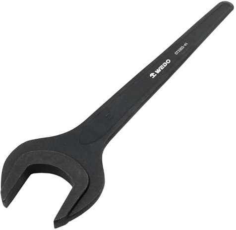 WEDO Maulschlüssel mit offenem Ende,Einmaul-Kraftschlüssel,Abgewinkelt Offen 36mm,Länge 310mm,Einmaulschlüssel,Schraubenschlüssel,40 Chromstahl,DIN894