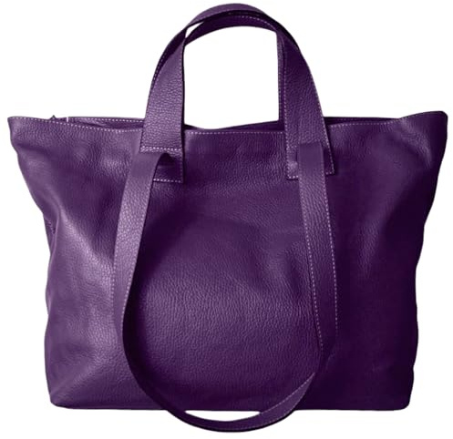 Modarno Borsa in pelle - Borsa a tracolla Borsa a mano a doppio uso, pelle morbida made in Italy