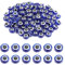 200 Stück Evil Eye Perlen 8 mm Blaue Böse Augen, Flache Runde Böser Blick Spacer Beads Anhänger, Augapfel Charms für DIY Handwerk Armbänder Schmuck