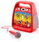 GOGEN Kinderkaraoke und CD Player I USB I MP3 I Mikrofon inklusive I Kopfhörerausgang I tragbar I Batterie oder Netzteil I Bluetooth I Hergestellt für Kinder I Rot