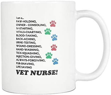 Giftme Vet Nurse - I Am A. Vet Nurse Vet Coffee Mug Coffee Tea Mug Unique 11oz White Ceramic Mug.