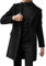 Mens Trench Coat Wool Blend Top Pea Coat Winter Long Single Breasted Classic Stylish Business Overcoat Windbreaker Coat(Black,Large)