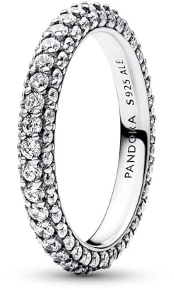 PANDORA Timeless Pavé-Ring, Einzelreihe, Sterlingsilber, mit klarem Cubic Zirkonia