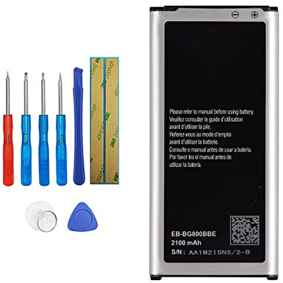 [NEU] Vvsialeek Original BG800BBE Ersatz Akku für Samsung Galaxy S5 Mini G800F G800M G800Y G800HQ mit kostenlosem Toolkit.