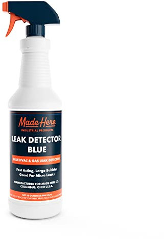 Made Here Co. 47-UCGQ-8T7R Détecteur de Fuite Bouteille Bleue, 0,9 l