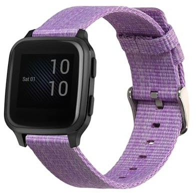 kwmobile Ersatz Armband kompatibel mit Garmin Venu Sq Music/Venu Sq 20mm Armband - Band für Fitness Tracker in Lavendel