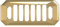 Balterley Sink Overflow Cover, Grill Design Overflow Sink Hole Cover, Basin Over flow Ring, Over Flow Cap for Basins, Ceramic Accessories for Vanity Basin, Bathroom Sinks - 50 x 26mm (Brushed Brass)