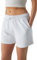 ROSS CAMP Kurze Hose Damen – Shorts Damen Sommer, Kurze Sporthose Laufshorts, Trainingshose Women Hosen Kurz Laufhose (Weiß, L)