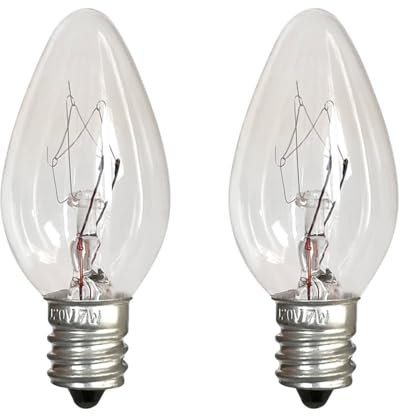 ShuoHui C7 Glühbirne E12 7W, AC 230V, 40LM Dimmbar, Warmweiß 2700K, Ersatzbirne Für Himalaya-Salzlampe, Salzkristalllampe, Salzsteinlampe, Orientierungslicht, Nähmaschine, Nachtlicht (5)