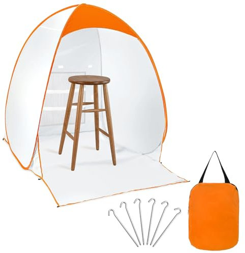 Bofoho Paint Spray Booth Tent - Portable & Foldable Spray Paint Booth Tool with Vents, Orange, Indoor Painting