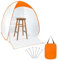 Bofoho Paint Spray Booth Tent - Portable & Foldable Spray Paint Booth Tool with Vents, Orange, Indoor Painting