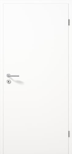 Hochwertige Zimmertür - Komplettpaket (Zarge + Griff) - Innentür - Walzlackoberfläche - Weiß RAL 9010 - Röhrenspan - Höhe 1985 mm (Weiß I Breite 860 mm I DIN Links, Wandstärke 140 mm (138-157 mm))