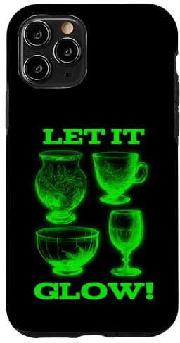 Carcasa para iPhone 11 Pro !Deja que brille! Cristaleria brillante Verde Vidrio de uranio brillante