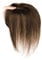Haar-Topper aus echtem Echthaar, 9,8 Zoll lang, Echthaar-Topper für dünnes Haar, Damen, Seidenbasis, Clip-in-Haarverlängerungen, natürlich aussehende braune Haar-Topper, echtes Echthaar