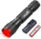 UltraFire Rote LED Taschenlampe, 10W Single Mode Rotlicht Taschenlampe, 200 Meter Rotes Jagdlicht Kleine Taschenlampe für Nachtjagd, Astronomie, Luftfahrt, Nachtbeobachtung, WF-501R PRO