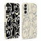 Pnakqil 2 stück Handyhülle für Samsung Galaxy A15 4G /A15 5G,Hülle Lustiges Verdrehtes Lächeln Face Design Grimace Bemaltes Muster Aesthetic Mädchen Silikon Schutzhülle Tasche Schön Kameraschutz Case
