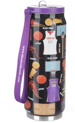 The Steel Bottle - Bottiglia termica Tin Sport Series in Acciaio Inox, Isolamento sottovuoto a doppia parete, Capacità 450 ml, Chiusura Ermetica, borraccia portatile (#62 BASKET)